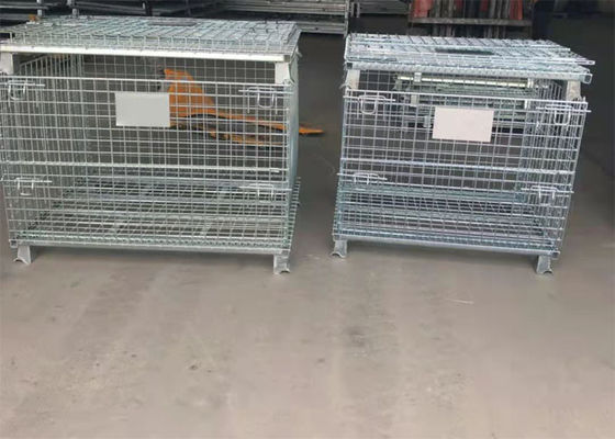 Galvanisierter Metallpaletten-Käfig des Magazin-6.4mm mit Füßen/faltbarem Draht-Rahmen