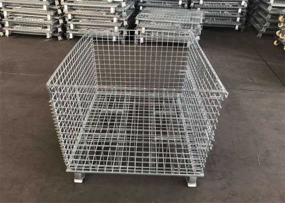 Galvanisierter Metallpaletten-Käfig des Magazin-6.4mm mit Füßen/faltbarem Draht-Rahmen