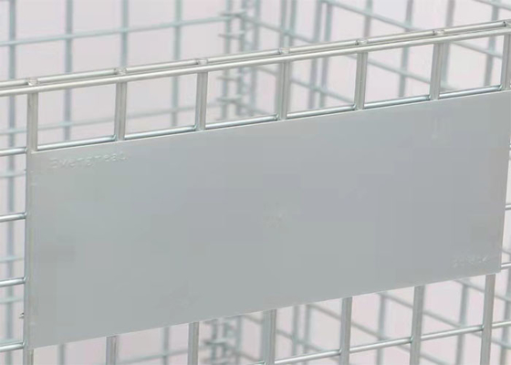 Silberweiß 6,4-Millimeter-faltbare Draht-Mesh Cage Electrostatic Spraying Turnover-Logistik ausdrücklich