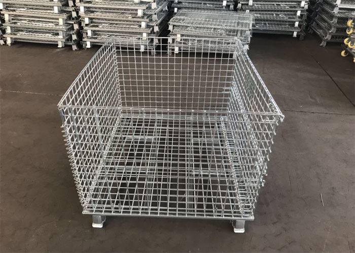 Galvanisierter Metallpaletten-Käfig des Magazin-6.4mm mit Füßen/faltbarem Draht-Rahmen