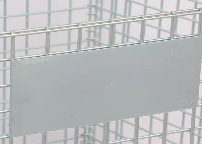 Silberweiß 6,4-Millimeter-faltbare Draht-Mesh Cage Electrostatic Spraying Turnover-Logistik ausdrücklich